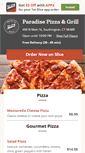 Mobile Screenshot of paradisepizzamenu.com